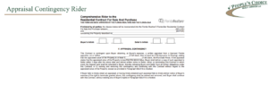 Rider F - Appraisal Contingency