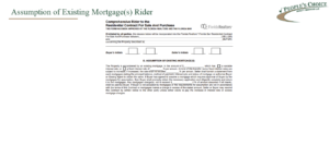 Rider D - Assumption of Existing Mortgage