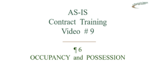 Contract Training #09 Occupancy & Possession