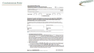 Rider A - Condominium