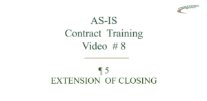 Contract Training #08 - Extension of Closing