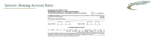 Rider J - Interest Bearing Account