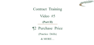 Contract Training #05 - Purchase Price Part 2